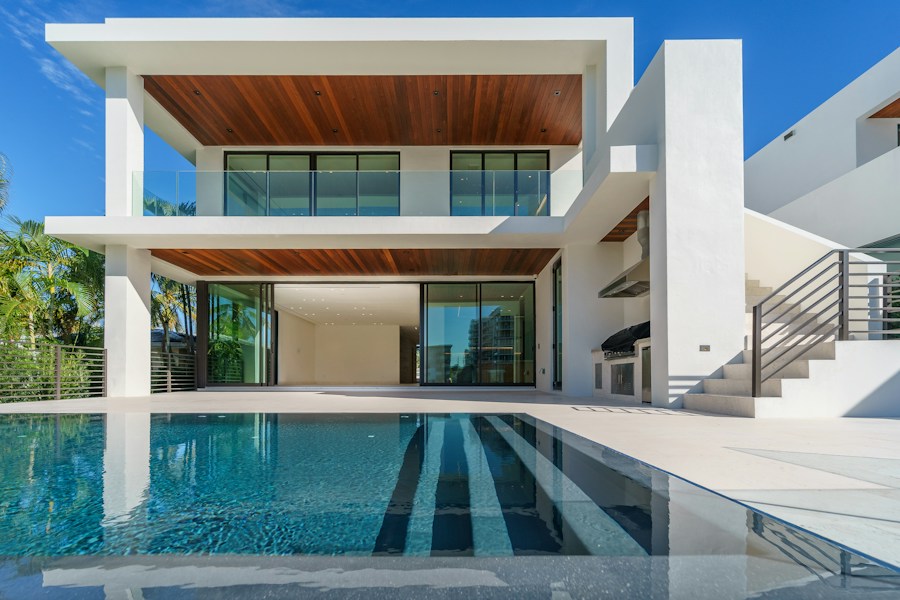 Contemporary villa with bright open spaces and a pool
